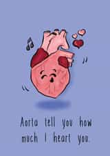 love heart Valentines Day Card 29611 created by Punderstanding Life