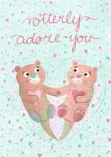 otterly utterly Valentines Day Card 23080 created by Megan Higgins