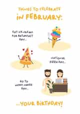 Things to celebrate in February created by PaperJam Print Co.