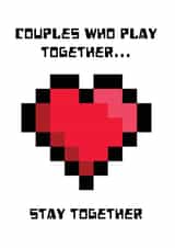 gamer gaming Valentines Day Card 14017 created by The Laughing Sloth
