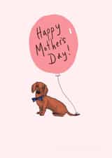 sausage dachshund Mothers Day Card 9471 created by Hello Hatty