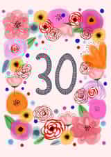 30 Female Birthday Card 9472 created by Hello Hatty