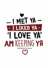 I met Valentines Day Card 11210 created by @linesbehind