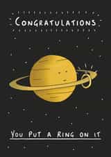 Saturn with diamond ring - Enagament - Cute created by StinkWizard