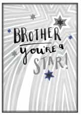 Classic Birthday Card - Brother  - You're A Star created by Louise Tiler