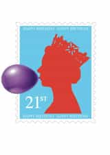 21st balloon Birthday Card 5385 created by Frankie Whistle