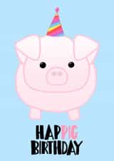 pig happig Birthday Card 12837 created by Tori's Little Bubble