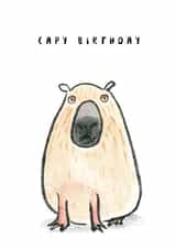 Capy Capybara Birthday Card 32071 created by Lindsey Thomas