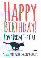 Funny From the Cat Birthday Card created by Simon