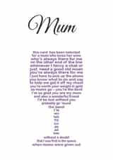 mum wine Card 10812 created by Unique Word Designs