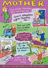 mother nine Mothers Day Card 14505 created by Nigel Sutherland