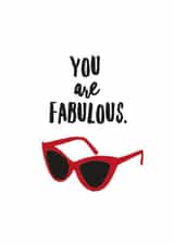 fabulous glasses Love & Friendship Card 14609 created by Letter V Prints