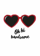 oh hi Valentines Day Card 38475 created by Letter V Prints