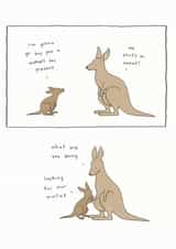 kangaroo climo Mothers Day Card 6624 created by Redback Cards