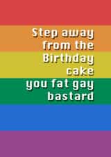 step away Birthday Card 7443 created by Potty Mouth