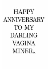 darling vagina Anniversary Card 38422 created by Huxters