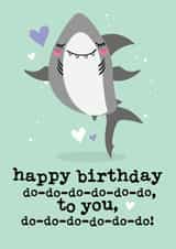shark baby Birthday Card 5983 created by Mrs Best Paper Co.