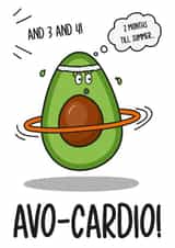 Avo-cardio Pun Any Occasion Card created by TeePee Creations