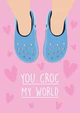 you croc Valentines Day Card 7356 created by Rumble Cards