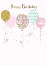 40 Balloons Birthday Card 10287 created by Paper Yay
