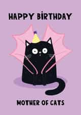 Cute Birthday Card For Game of Thrones Fan - Mother of Cats created by Lucy Maggie Designs
