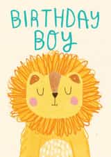Cute Birthday Card - Birthday Boy - Lion created by Ciara Long