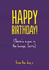 theres poo Birthday Card 14101 created by The Buddy Fernandez Card Co.