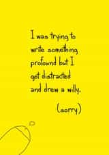 was trying Humour Card 14105 created by The Buddy Fernandez Card Co.