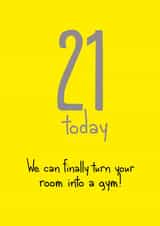 21 today Birthday Card 14108 created by The Buddy Fernandez Card Co.