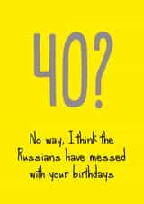 40 no Birthday Card 14109 created by The Buddy Fernandez Card Co.