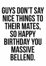 guys dont Birthday Card 14113 created by The Buddy Fernandez Card Co.