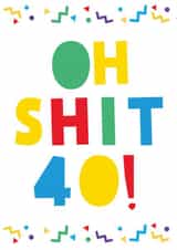 40 Male Birthday Card 14584 created by Huxters