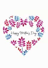 mum heart Mothers Day Card 10386 created by Olivia Morgan ltd