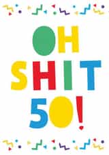 oh shit Birthday Card 14585 created by Huxters