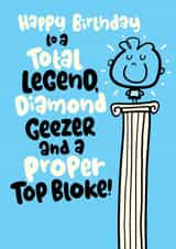 Birthday - For Him - Total Legend Diamond Geezer And A Proper Top Bloke Card created by Pink wink