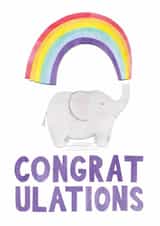 Congratulations - Elephant and Rainbow created by Katherine Lynas