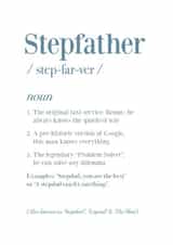 Definition of a Stepfather card created by Cookie Design