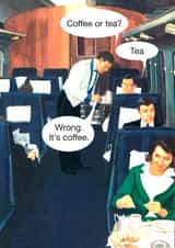 Funny Birthday Card - Coffee or Tea - Vintage created by © Ladybird Books Ltd 2025