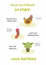 Things to celebrate in May created by PaperJam Print Co.