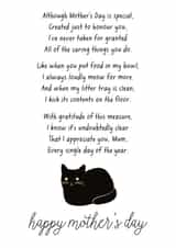 funny poem Mothers Day Card 9802 created by Miümi Cat