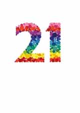 Adult 21 Birthday Card 12442 created by Mock Up Designs