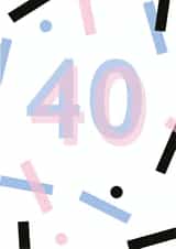 40 typography Birthday Card 35345 created by Mock Up Designs