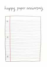 Funny First Anniversary Card For Husband/Wife - Paper - Happy Paper Anniversary created by You've Got Pen On Your Face