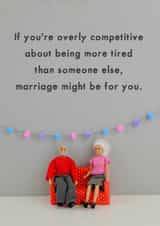 Figurines wedding day card created by Bold & Bright Cards