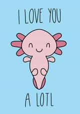 Axolotl love Anniversary Card 38797 created by Typically Twig