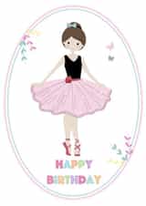 Cute Birthday Card - For Her - Ballerina created by Little Letters with Love