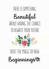 The magic of new beginnings card created by The Monochrome Bow