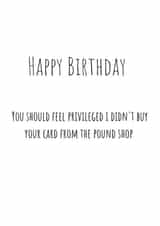 banter pound Birthday Card 14892 created by original fox designs