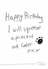 Funny & Cheeky Birthday Card From the Dog - Squeeze A Present Out - Dog Poo - Paw Print created by Paper Plane