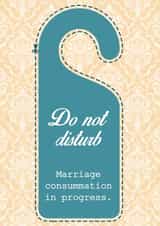 Marriage consummation in progress - Do not disturb. created by Dotted Line Designs